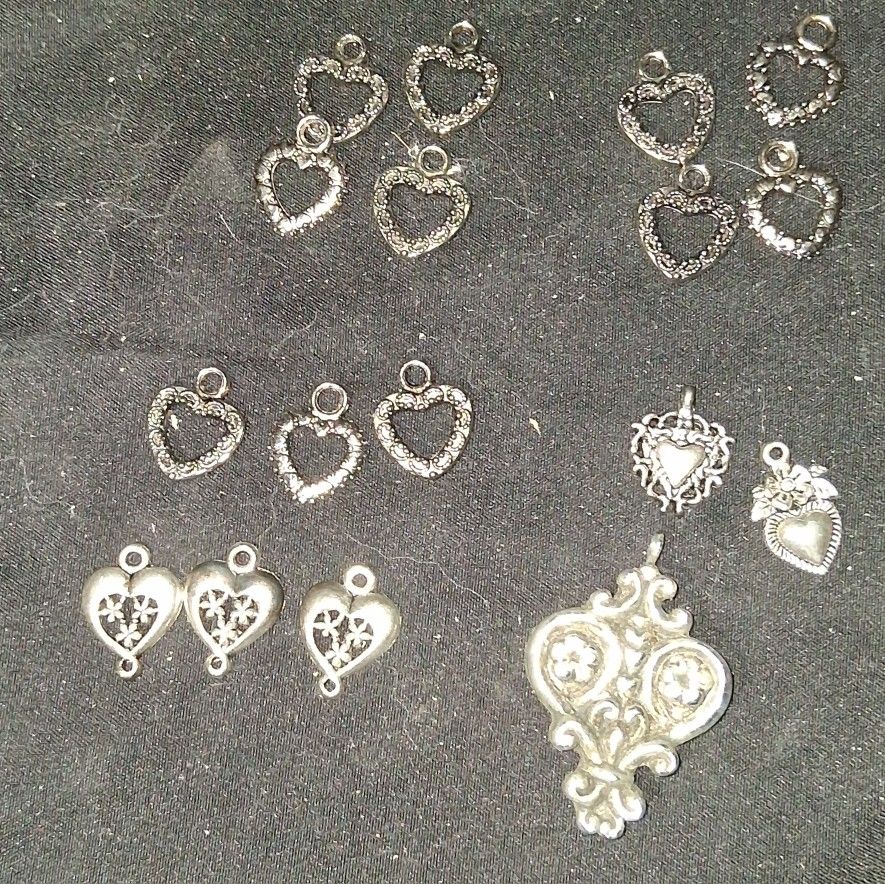Lot Of Heart Pendants