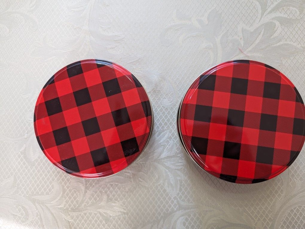 2 Small Tin Containers