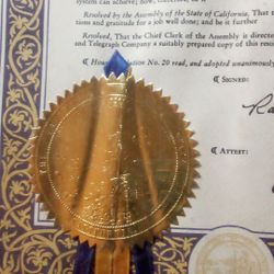 1961  California Legislature Resolution On Pacific Telephone  and Telegraph Company 