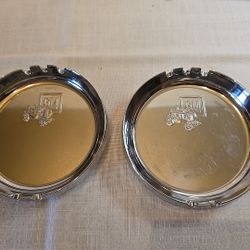 VTG GM General Motors of Excellence (2) Metal Ashtray-Carriage Logo 5.5"