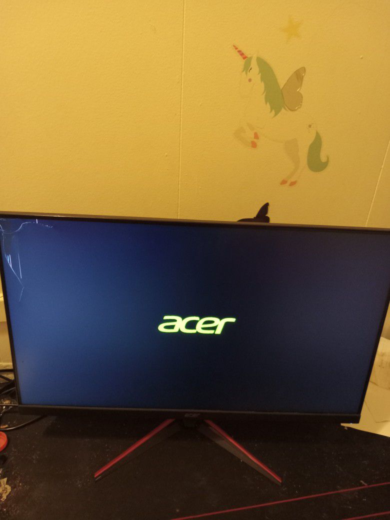 Acer 27" Gaming  Monitor Crack On Corner But Works Fine