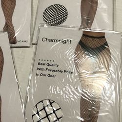 2 Pairs of Fishnet Pantyhose  One Size Fits Most