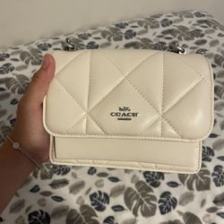 NEW Coach Mini Klare Vanilla With Silver 