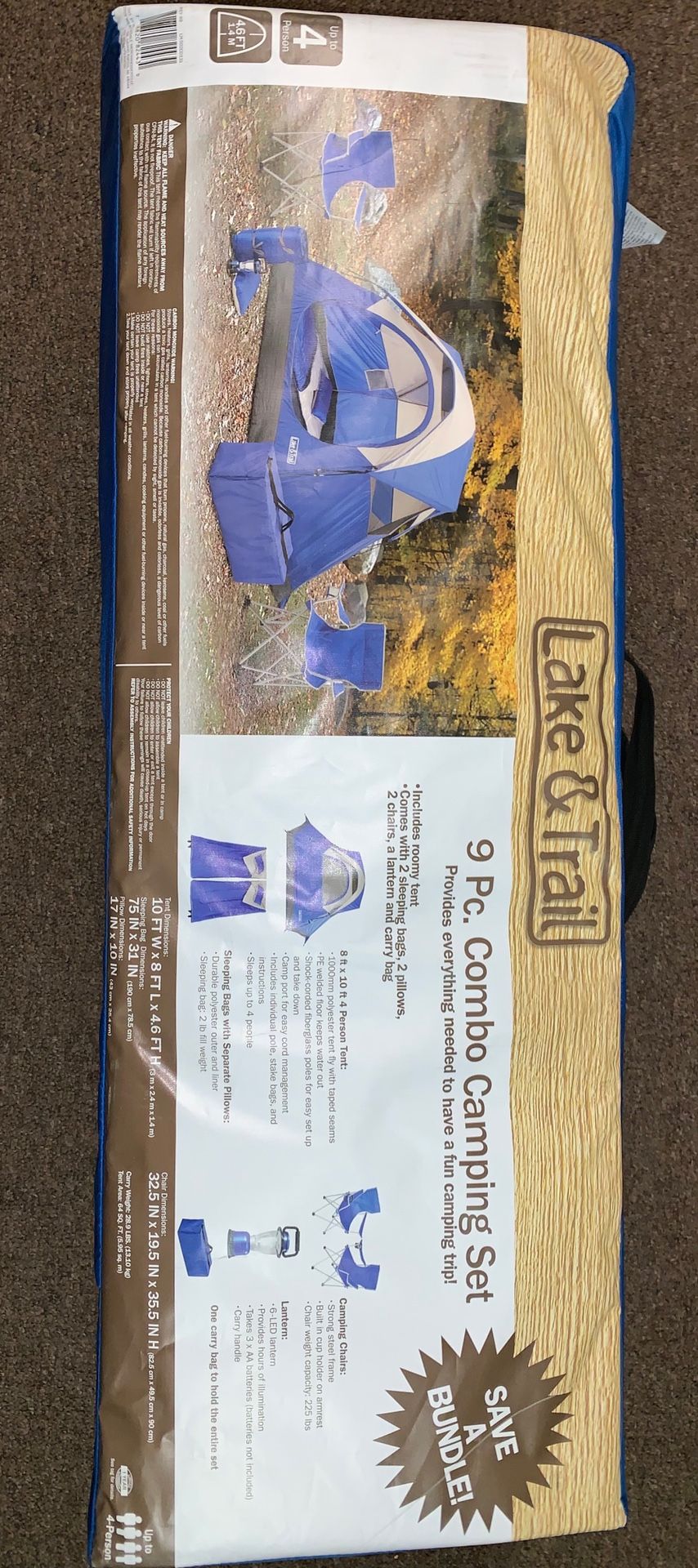 Lake & Trail 9Pc Combo Camping Set