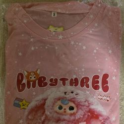 Kids set shirt short sleeve and long pants size 3 Labubu design 