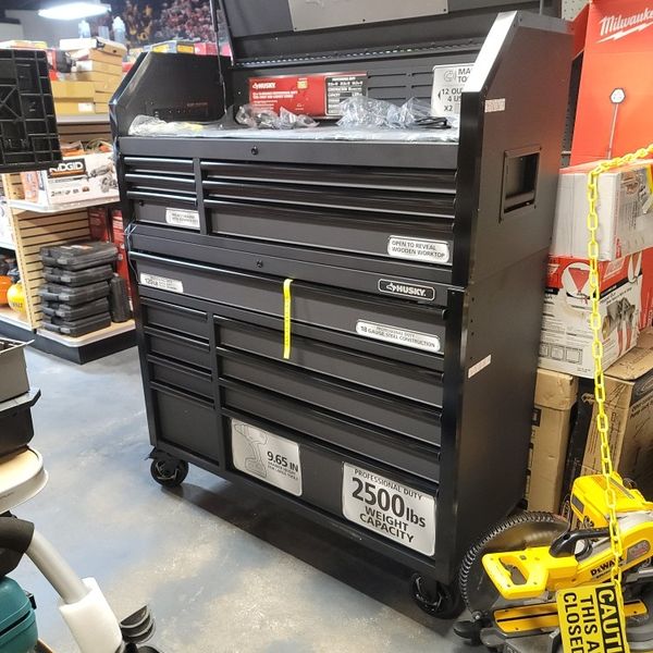 husky top and bottom tool box