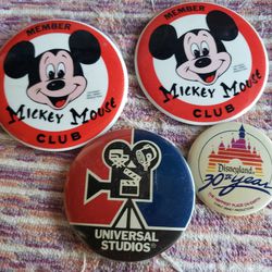 Vintage 1980s Disney Buttons 