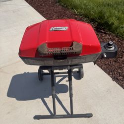 Coleman Camping BBQ Grill With 3 Full Propane Canisters