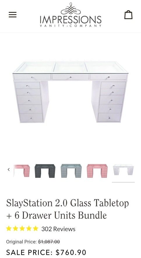 Impression Vanity Pro 2.0 Glass Top