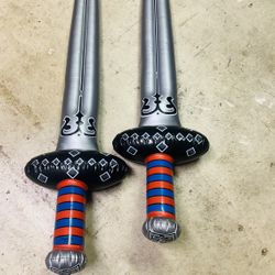 2 Kids Toy Sword, Inflated, 3-4 Feet Long Pick Up By UCSD. 