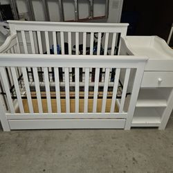 Crib, High Chair, and Stroller