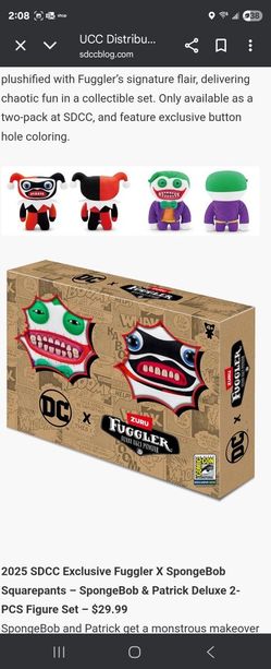 2025 SDCC UCC Exclusive Fuggler X DC Comics Joker & Harley Quinn BRAND NEW