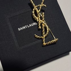 NEW Saint Laurent Inspired Gold Brooch – Elegant Luxury Accessory