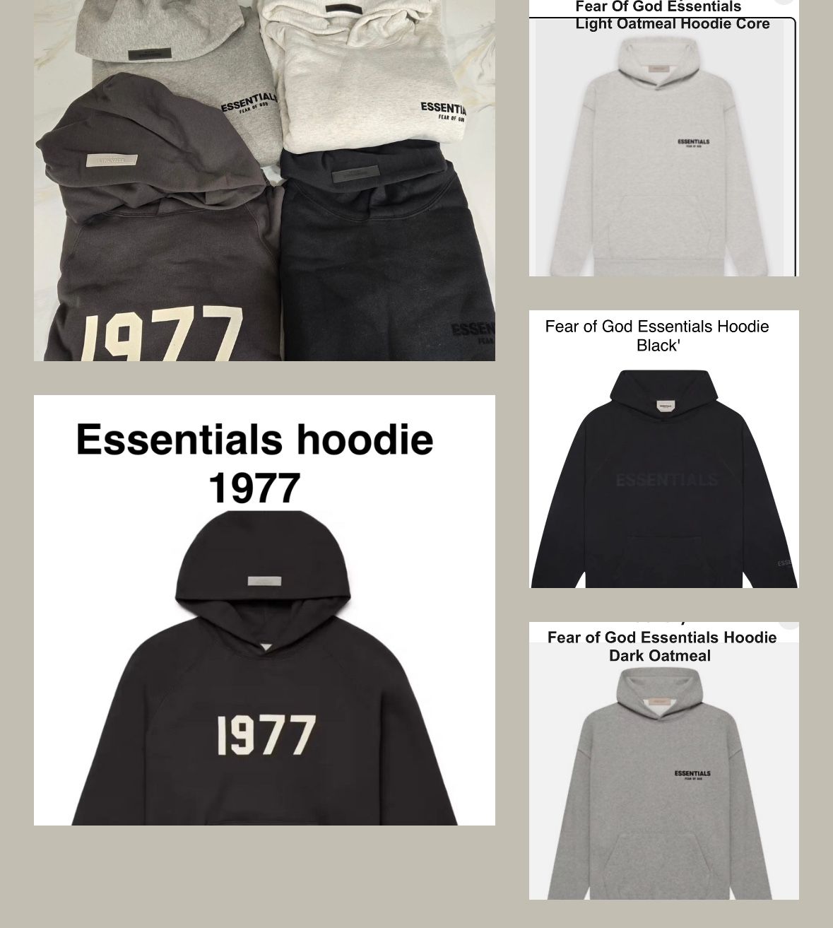 Essentials Hoodies And Shirts $60