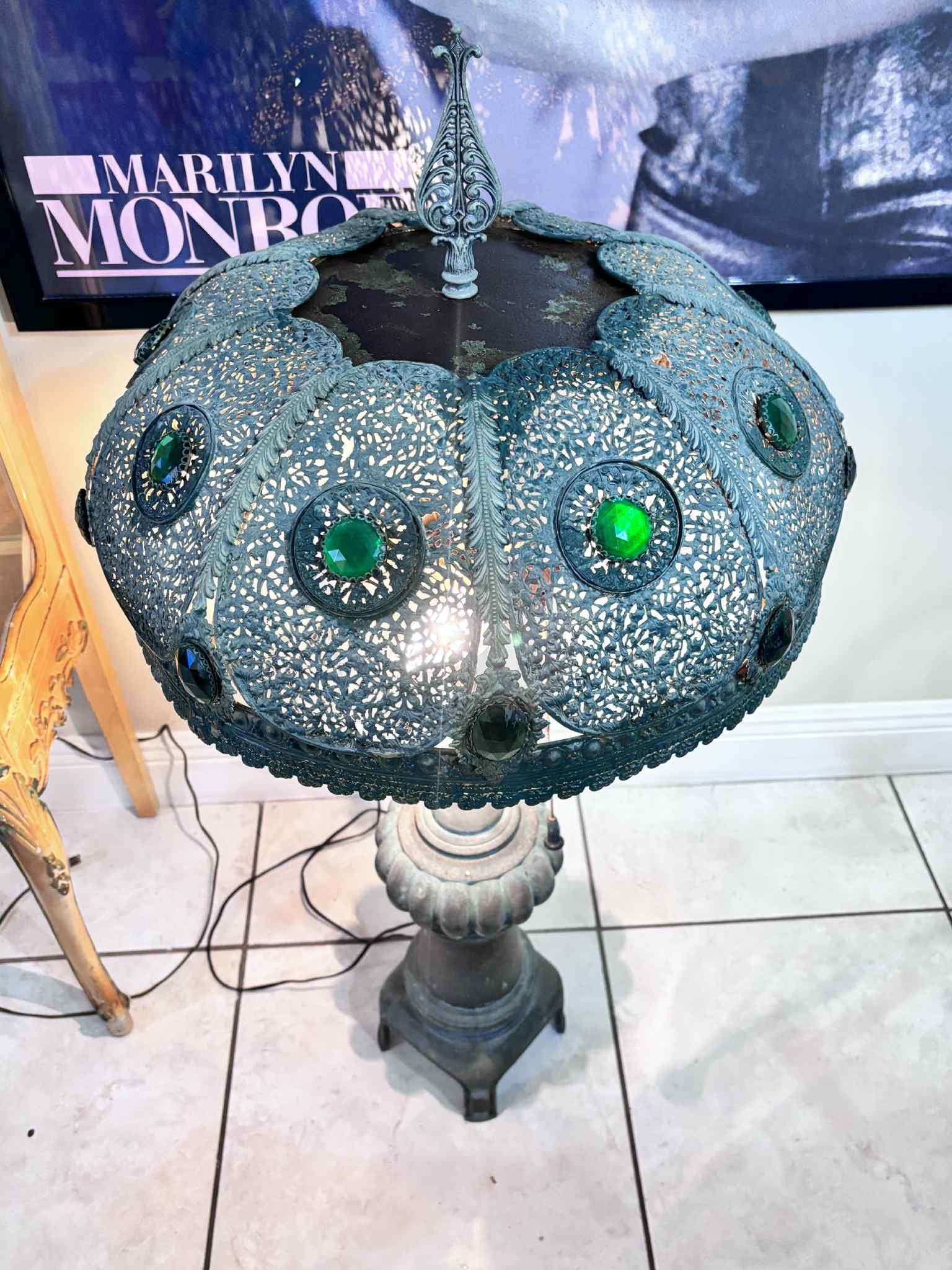 Antique Stiffel Lamp 43”H