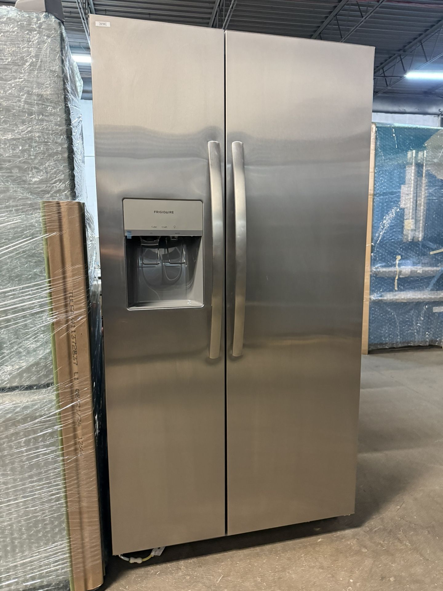 ❄️ NEW Frigidaire - 25.6 Cu. Ft. Side-by-Side Refrigerator - Silver Model FRSS2623AS Stainless