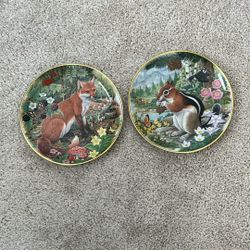 Woodland Creatures Decorative Plates 