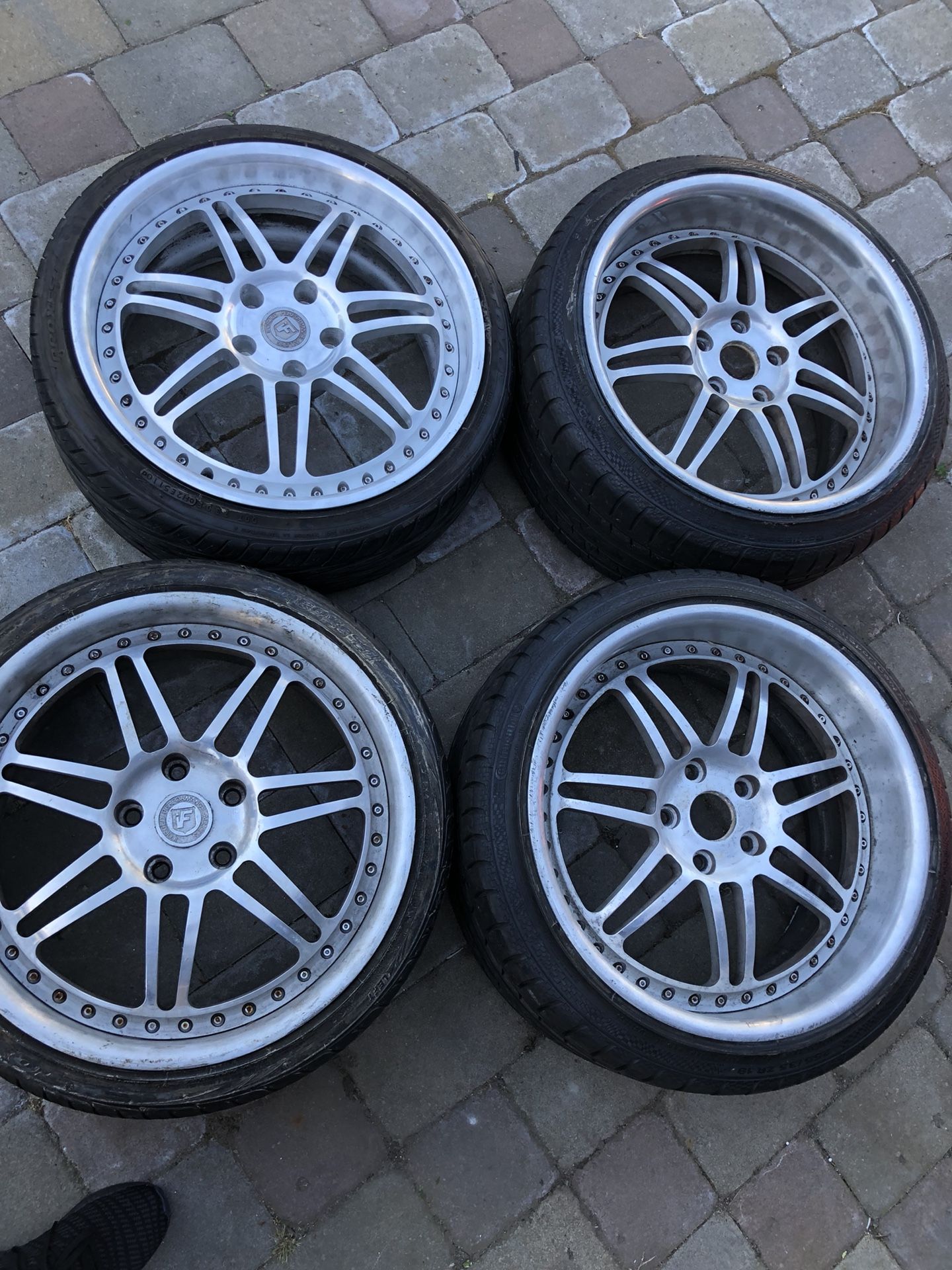 Iforged daytona 3 piece 19” wheels with good tires 5x120 bmw