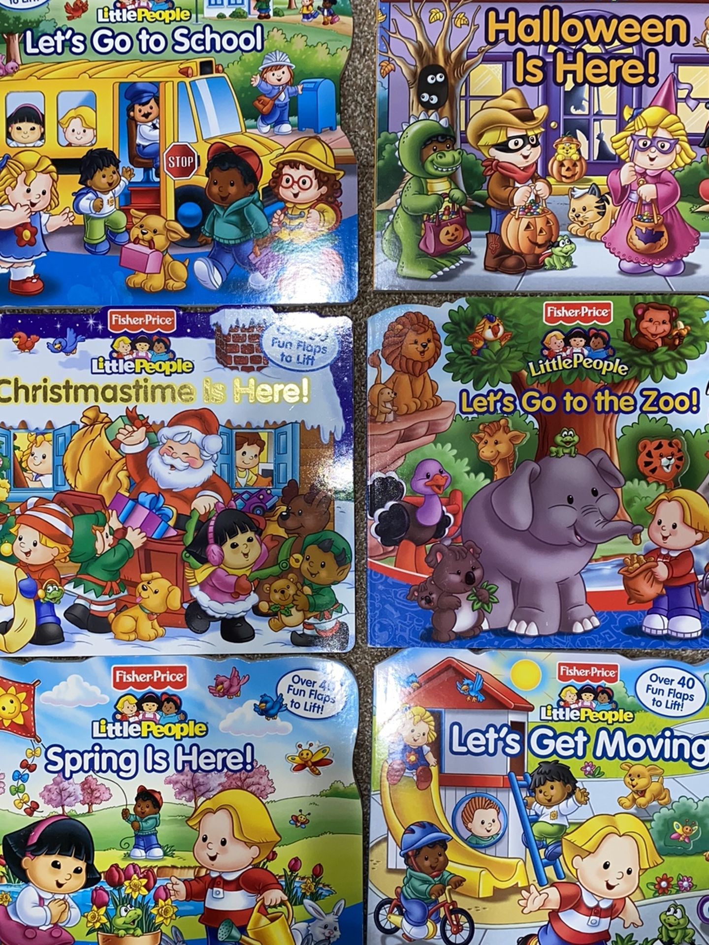 Kids Fisher Price Read and Flip books (Group 2 - 6 books)