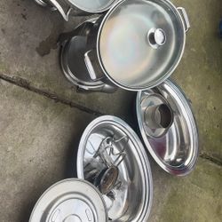 Stainless Steel Stock Pots And Chafing Dishes 