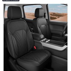 RIDEPOSE Black Waterproof Seat Covers Chevy Silverado GMC Sierra 14-19