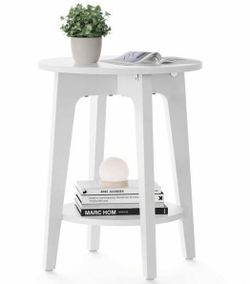 small white table