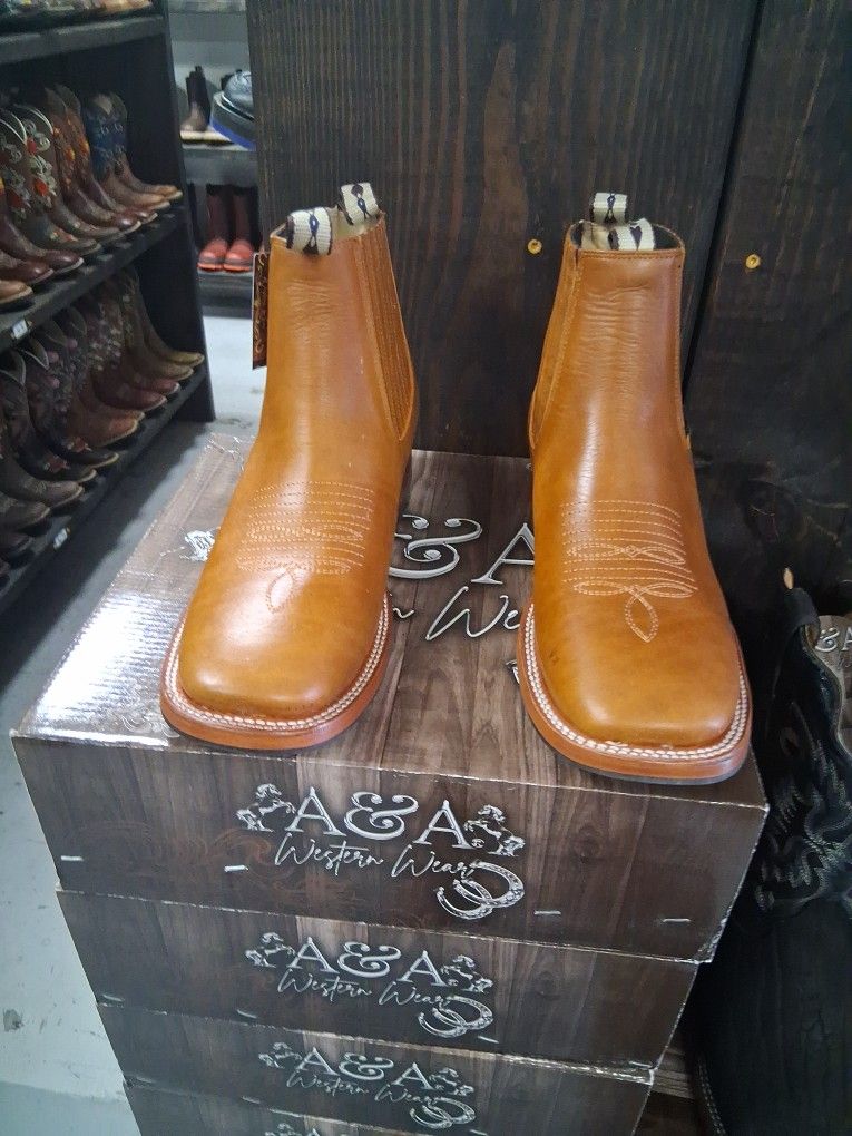 Botines De Piel De México Cómodas Rodeo