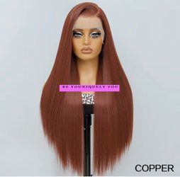 Copper Frontal Lace Wig