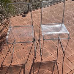 $20 Each/ 2 Clear Acrylic  Dining Chairs / Accent Chairs