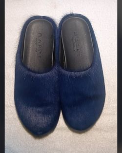 Authentic Marni Blue Calf Hair Mules Sabot EU 41 (US 8 / W 10)
