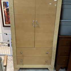 light wood Armoire Dresser high Gloss Finish