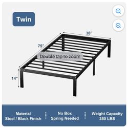 Twin mattress Bed Frame Fully Disassembled 