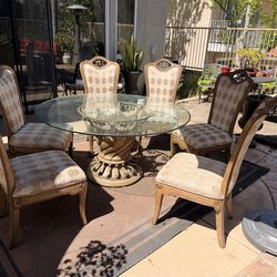Treasure dining table with 6 chairs