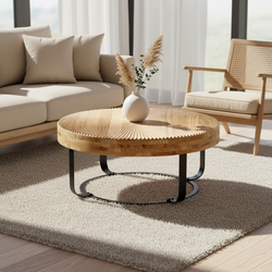 Asti Carved Round Coffee Table