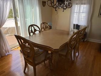 Dining room Table and China Closet/Breakfront - French Provincial