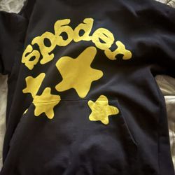 Black N Yellow Sp5der Hoodie