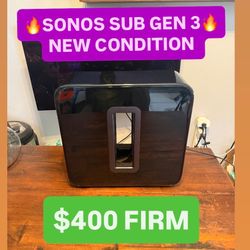 🔥 SONOS SUB GEN 3 🔥 NEW CONDITION 🔥 $400 FIRM 🔥