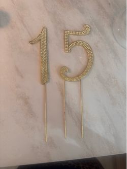 Gold cake topper