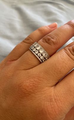 Size 6 Sterling Silver 3 Piece Ring Set