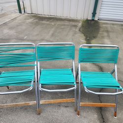 3 Fold Up Chairs 