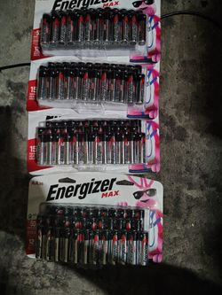 4  Packages Of 36 AA Energizer Batteries Per Pack