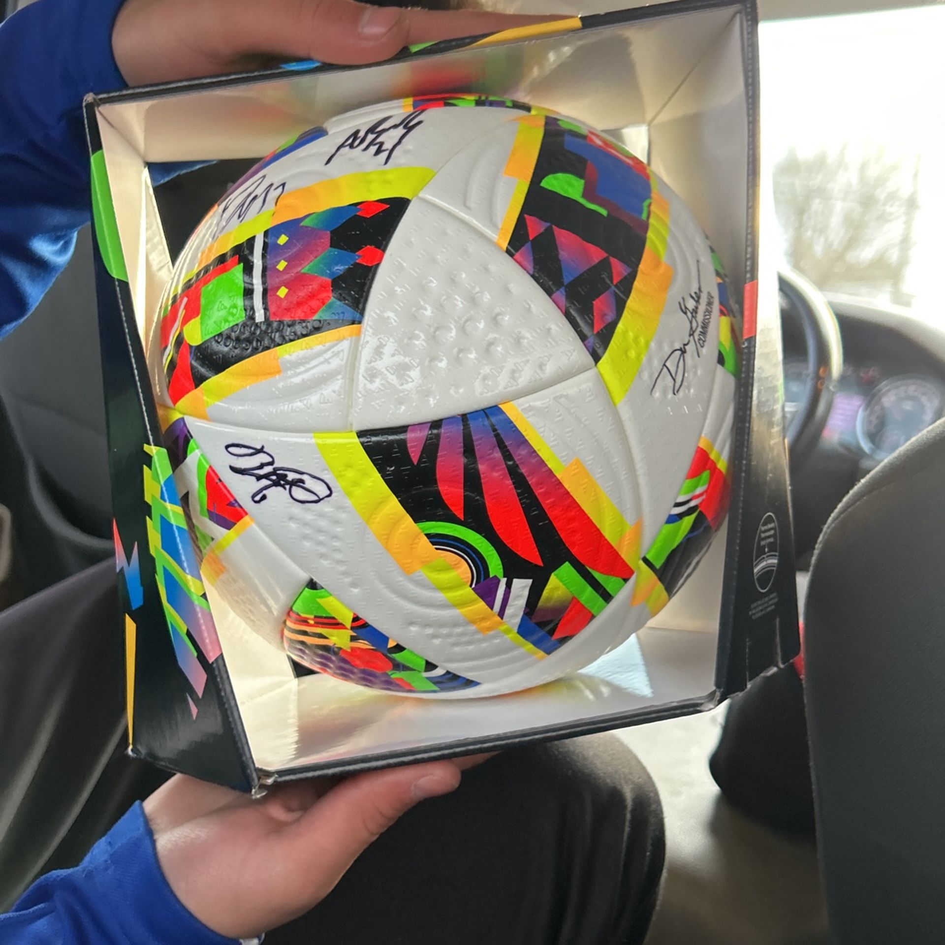 mls addids 2024 soccer ball signed by whole rsl team