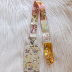 Pompompurin lanyard with Id/ card holder