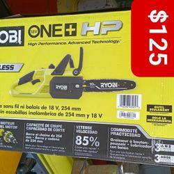 Ryobi ONE + HP 18V Brushless 10in. Battery Chainsaw.  Tool-Only 