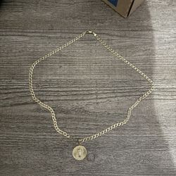10k Gold  Chain Curb Link Pendant Set Up
