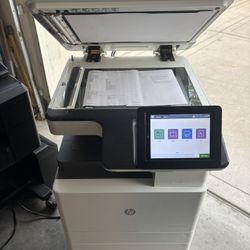 HP MFP E72535 Mono COPIER PRINTER SCAN FAX 3 Trays Including LCC Low Meter
