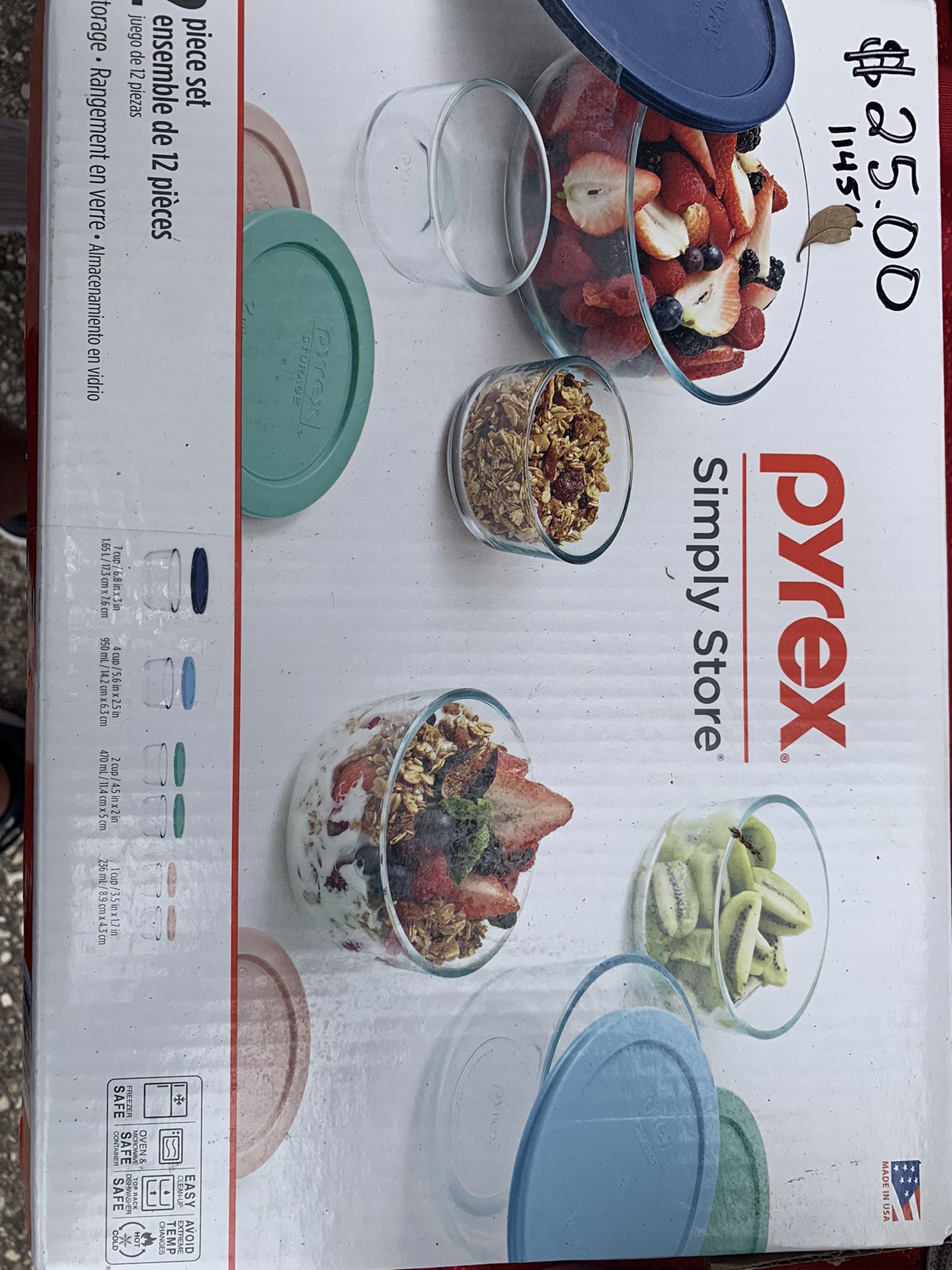 Pyrex 12pc Glass Storage Set