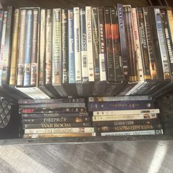 Crate Full Of DVDs And Vhrs 