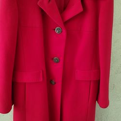 Beautiful Bright Red Cashmere Coat