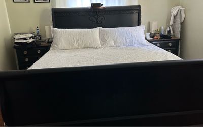 King size wood bed frame